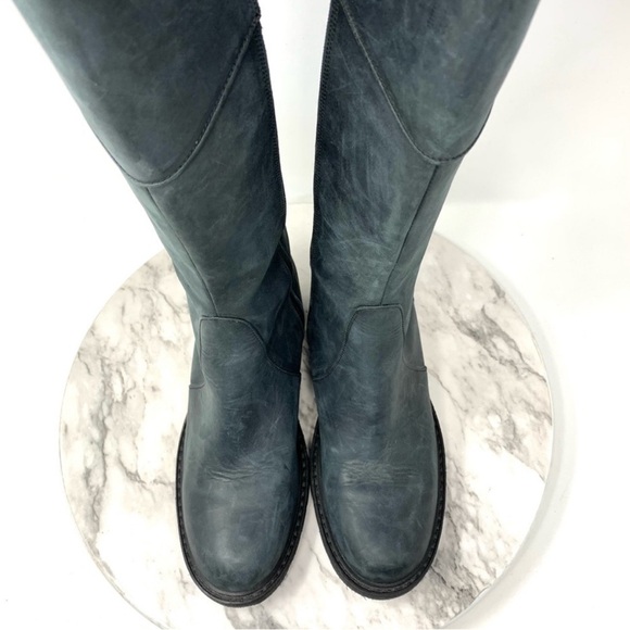 Ted & Muffy Triton Lug Sole Leather Tall Riding Boots - Picture 6 of 15